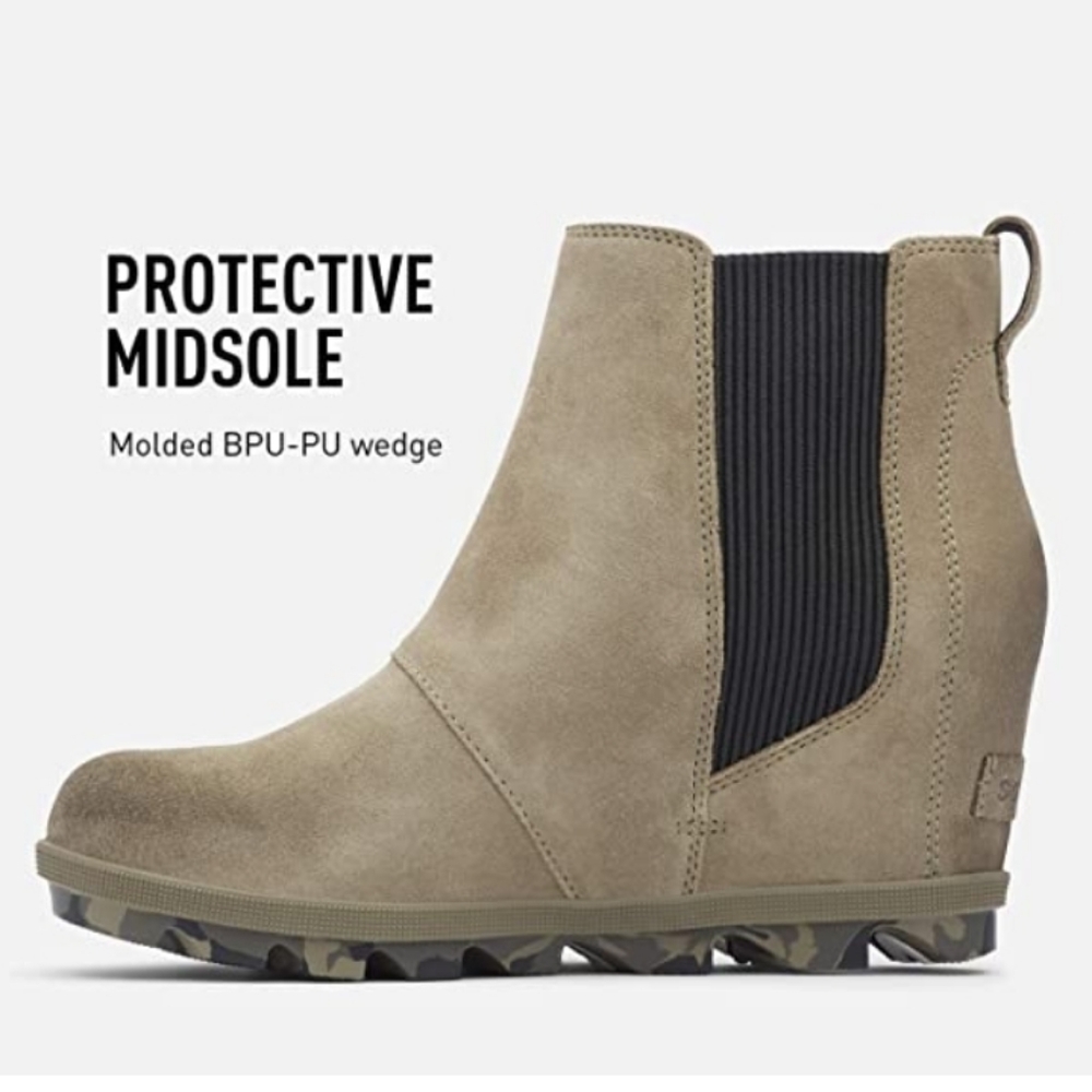 - - Sorel leather waterproof ankle wedge boot - Picture 5 of 6